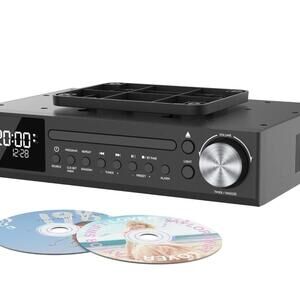 Bluetooth CD Player,Under Cabinet Kitchen FM Radio CD Player,Dual HD Speakers...